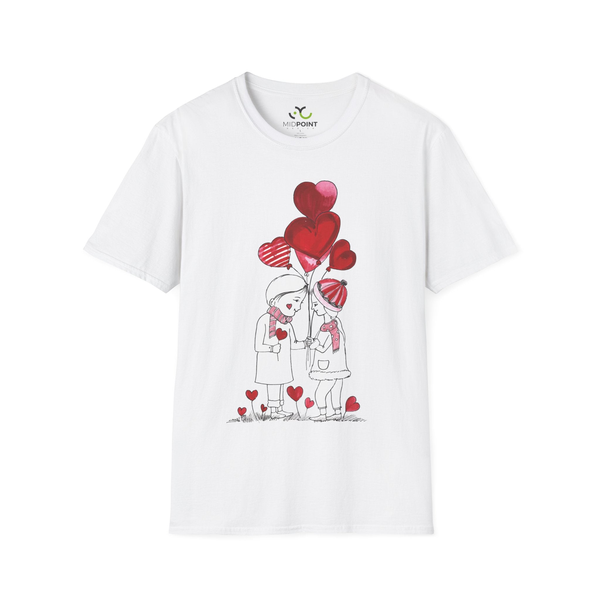 Unisex T-Shirt, Romantic Gift, Couple's Apparel Love Shirt, Heart Design