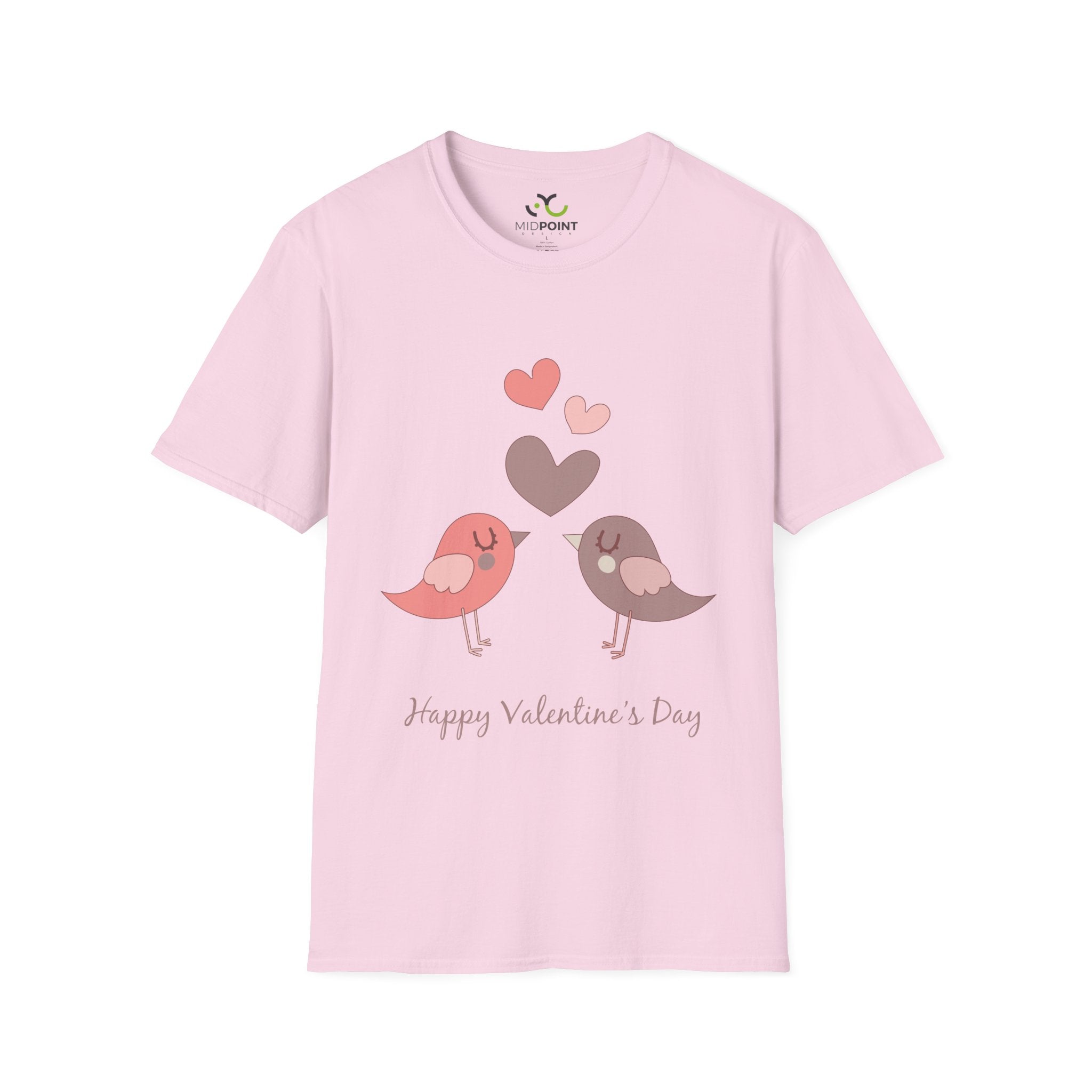 Kissing Birds Unisex T-Shirt, Romantic Gift, Couple's Apparel Love Shirt
