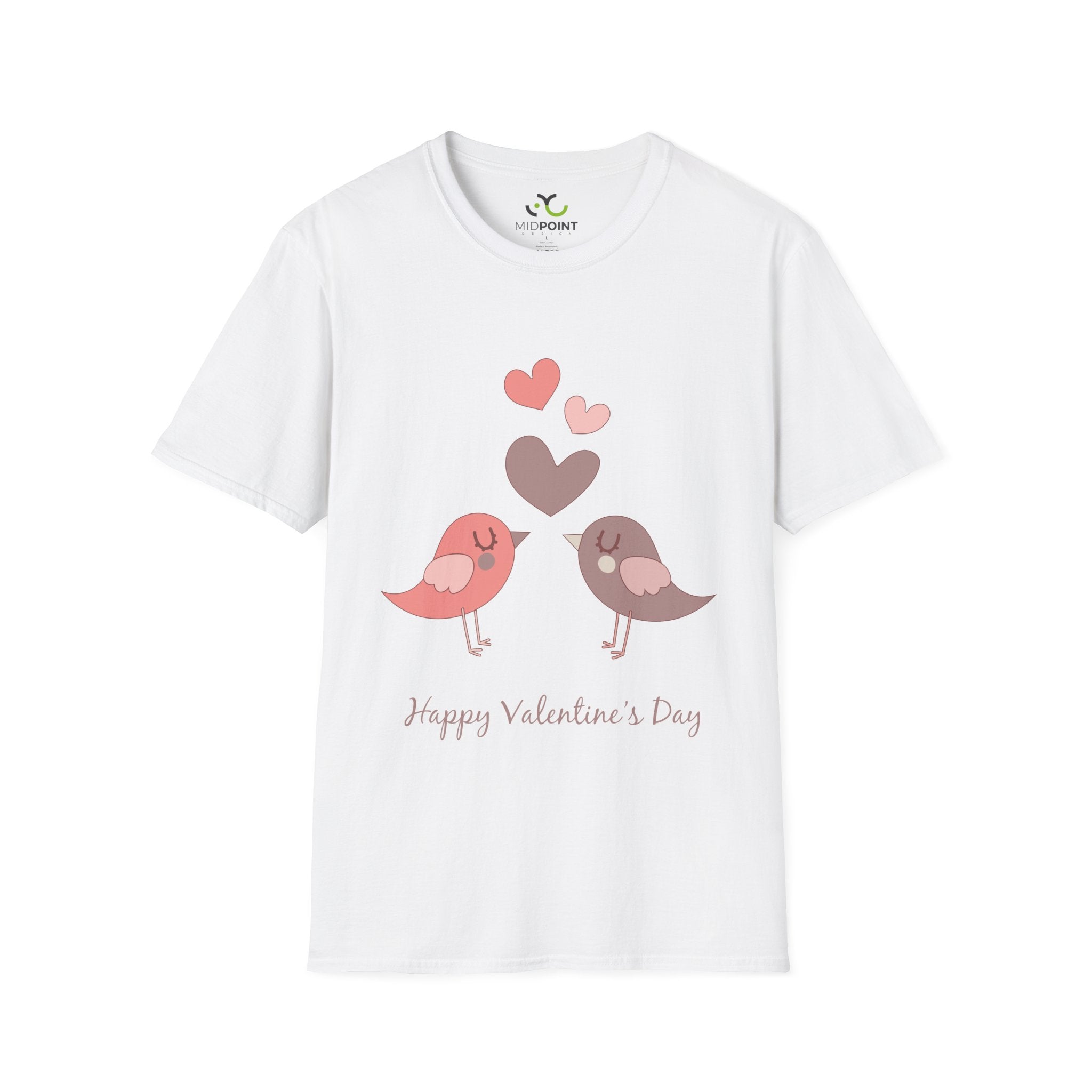 Kissing Birds Unisex T-Shirt, Romantic Gift, Couple's Apparel Love Shirt