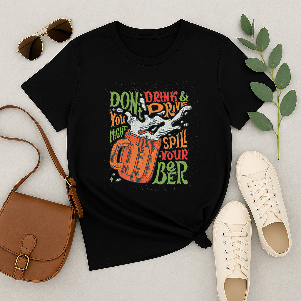 Funny Do Not Drink and Drive Beer T-Shirt: Humor Graphic Tee Gift for Beer Lovers