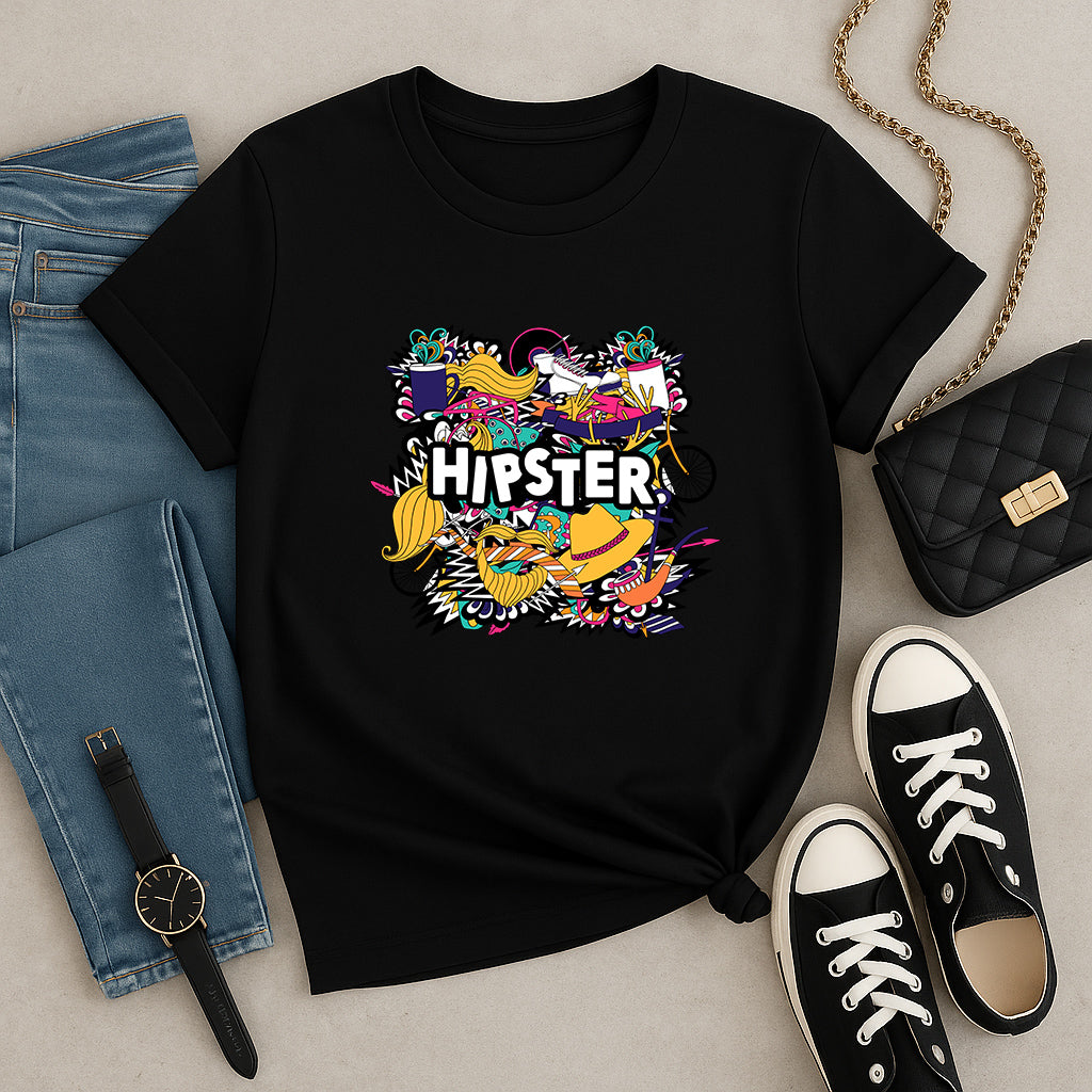 Hipster Style T-Shirt: Trendy Graphic Tee Gift for Men and Women