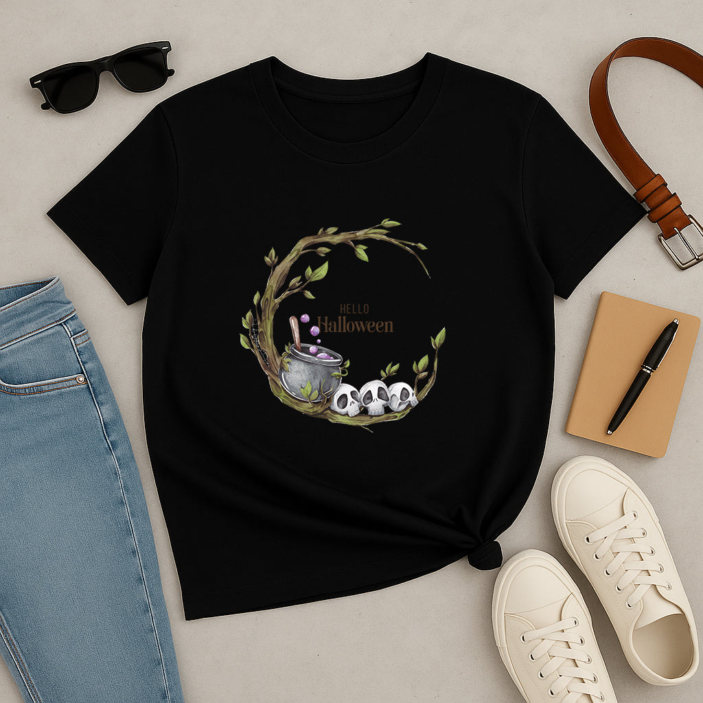 Halloween Tee Shirt | Custom Holiday T-Shirt | Scary Season Gift Tee | Trick Or Treat Party Shirt For October Festivities