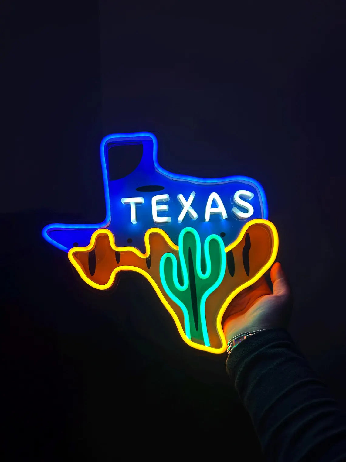 Texas Neon Sign  🤠 Show Off Your Lone Star Pride in Glowing Style!