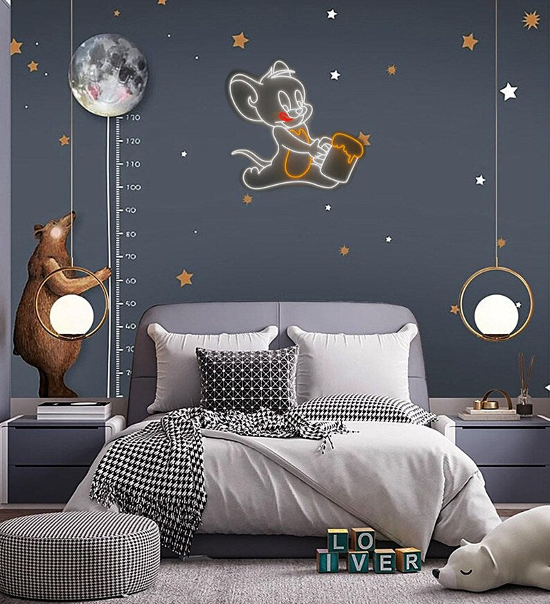 Mouse Neon Sign 🐭 Brighten Your Space with a Whisker of Fun!