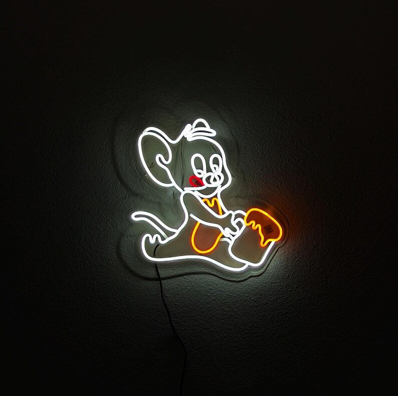 Mouse Neon Sign 🐭 Brighten Your Space with a Whisker of Fun!
