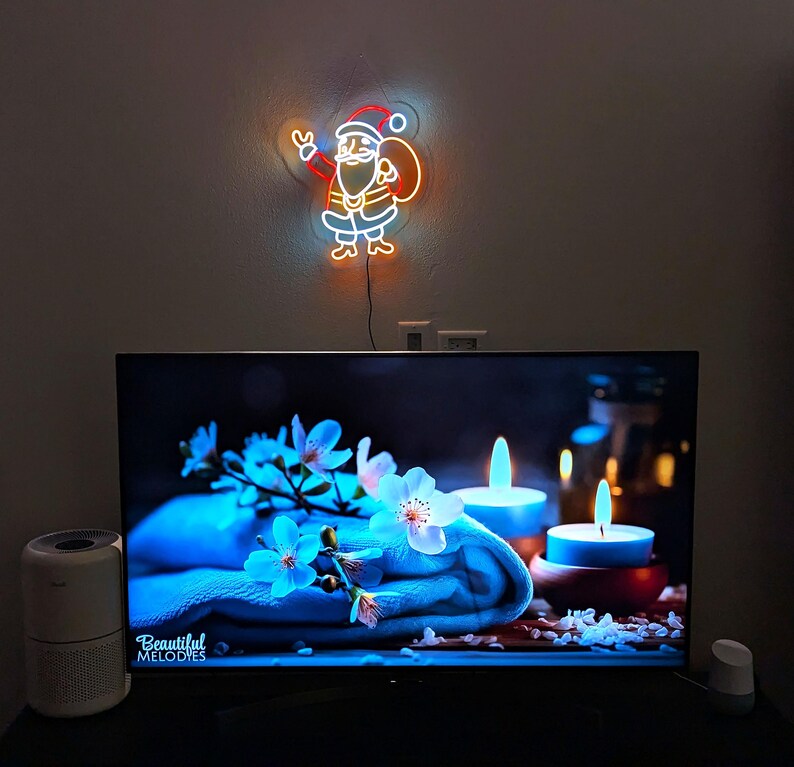 Santa Neon Sign 🎅🏻 Christmas LED Decoration for Homes, Events & Creators