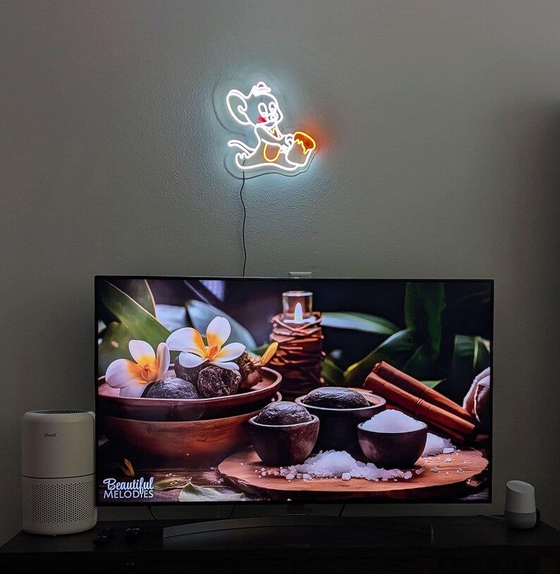 Mouse Neon Sign 🐭 Brighten Your Space with a Whisker of Fun!