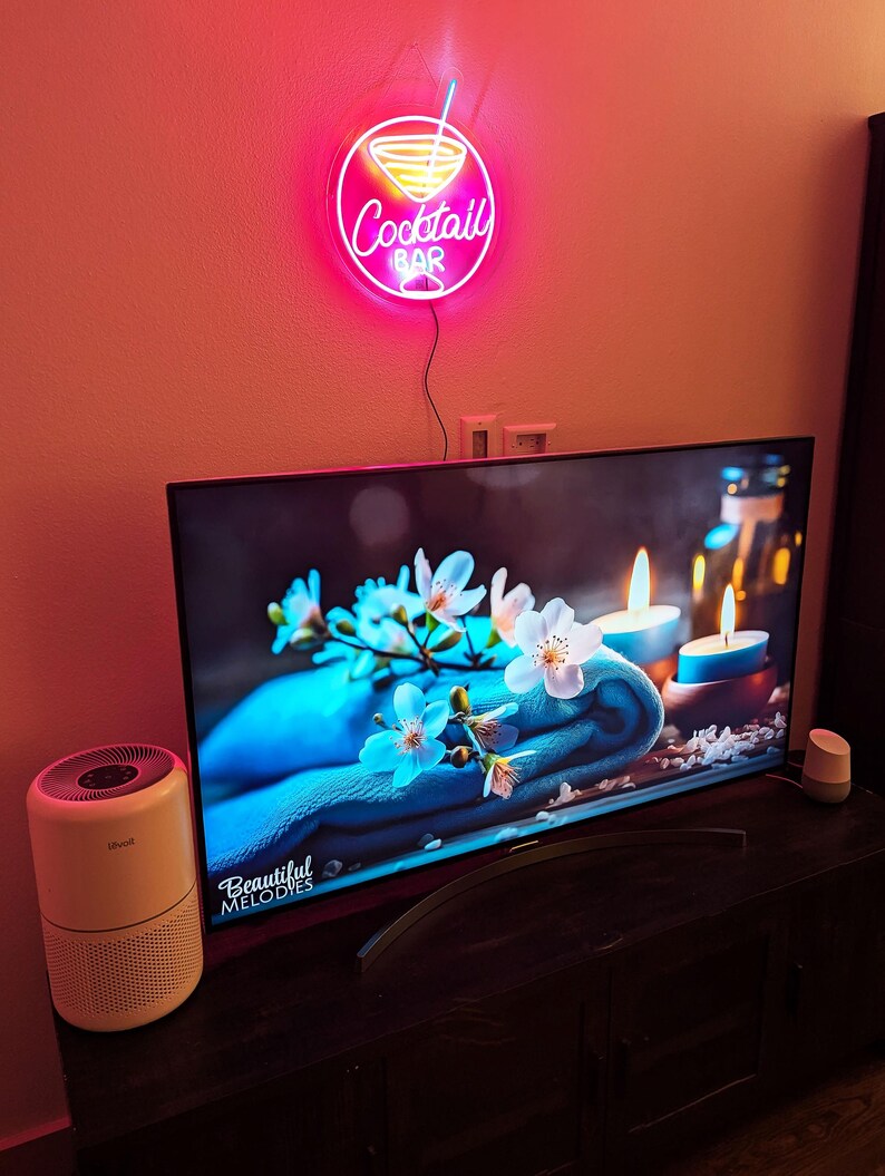 Cocktail Bar Neon Sign 🍹 Let the Good Vibes Glow!