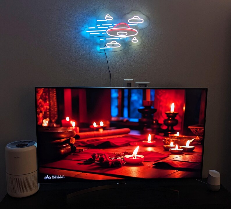 UFO Neon Sign 🛸 Light Up Your Space with Intergalactic Vibes!