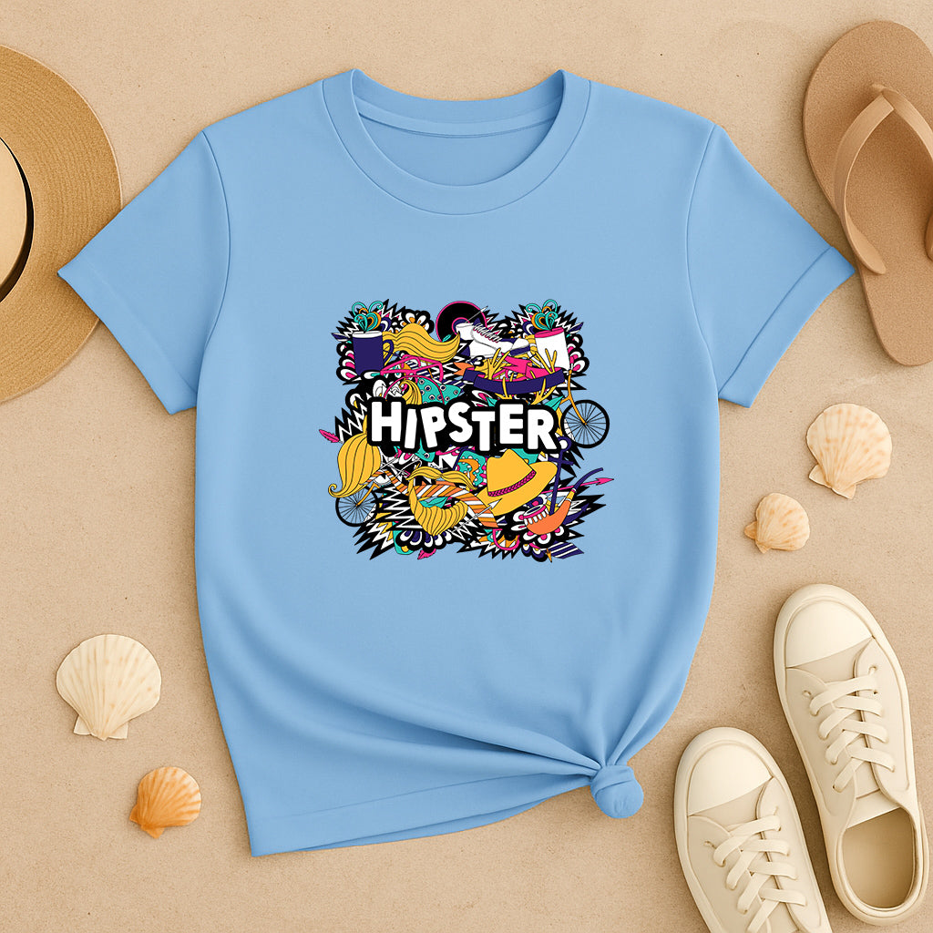 Hipster Style T-Shirt: Trendy Graphic Tee Gift for Men and Women