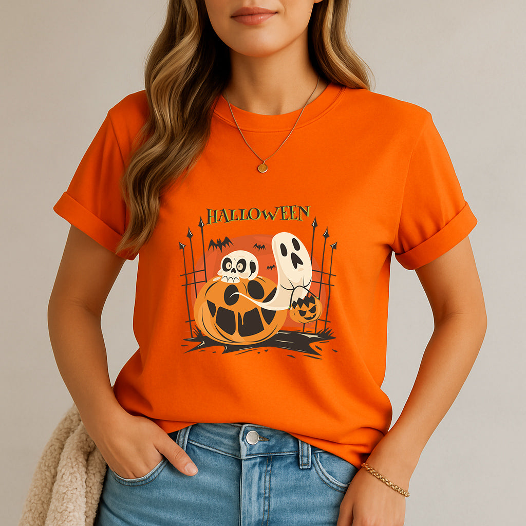 Funny Halloween T-Shirt | October Holiday Top | Costume Party Tee | Pumpkin Patch Outfit | Autumn Gift Shirt