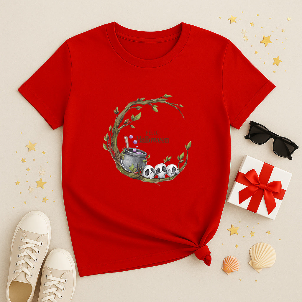 Halloween Tee Shirt | Custom Holiday T-Shirt | Scary Season Gift Tee | Trick Or Treat Party Shirt For October Festivities