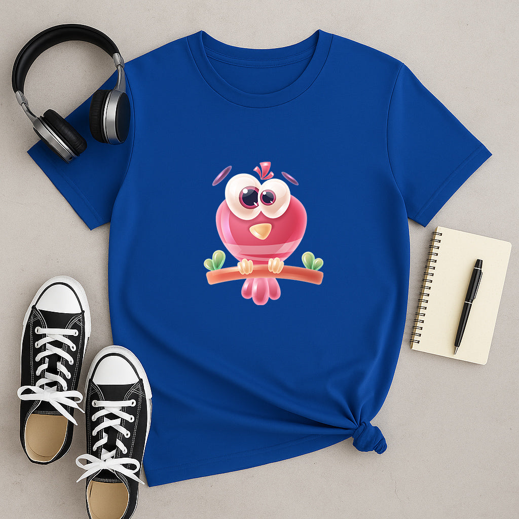 Funny Cute Bird Shirt: Colorful Cartoon Animal Graphic Tee, Adorable Gift T-Shirt for Men, Women, and Kids