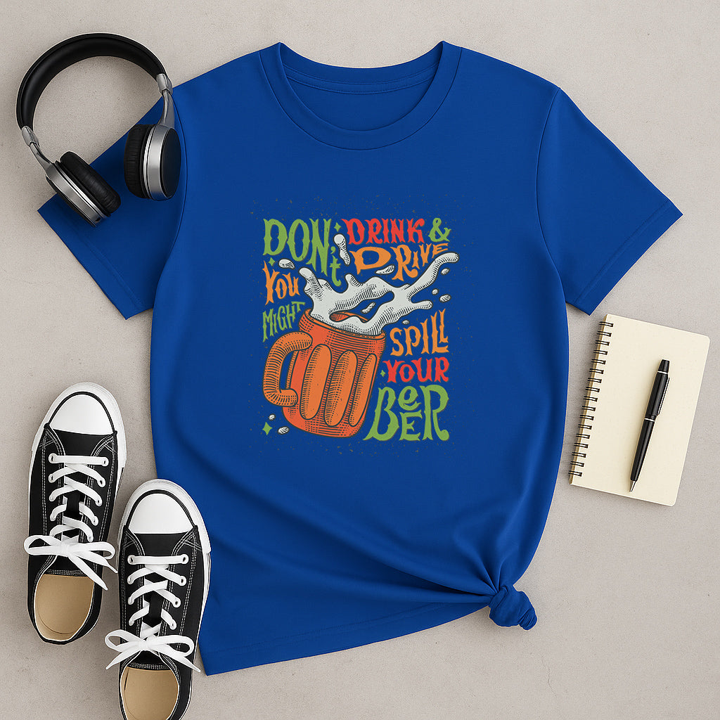 Funny Do Not Drink and Drive Beer T-Shirt: Humor Graphic Tee Gift for Beer Lovers