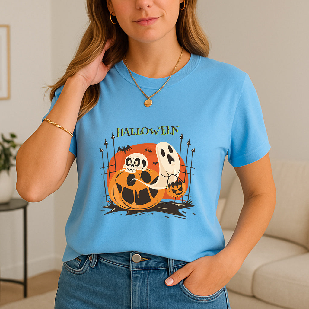Funny Halloween T-Shirt | October Holiday Top | Costume Party Tee | Pumpkin Patch Outfit | Autumn Gift Shirt