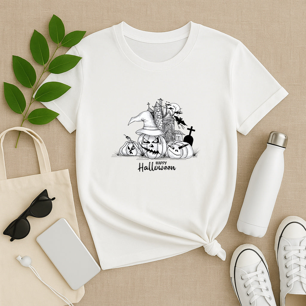 Halloween T-Shirt: Funny Halloween Shirt Gift, Scary Halloween Tee for Men and Women Who Love Halloween Fashion