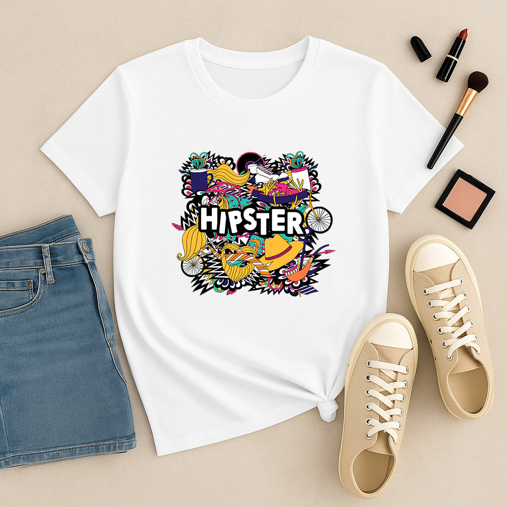 Hipster Style T-Shirt: Trendy Graphic Tee Gift for Men and Women